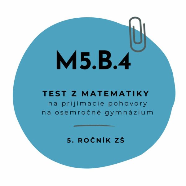 Test z matematiky M5.B.4