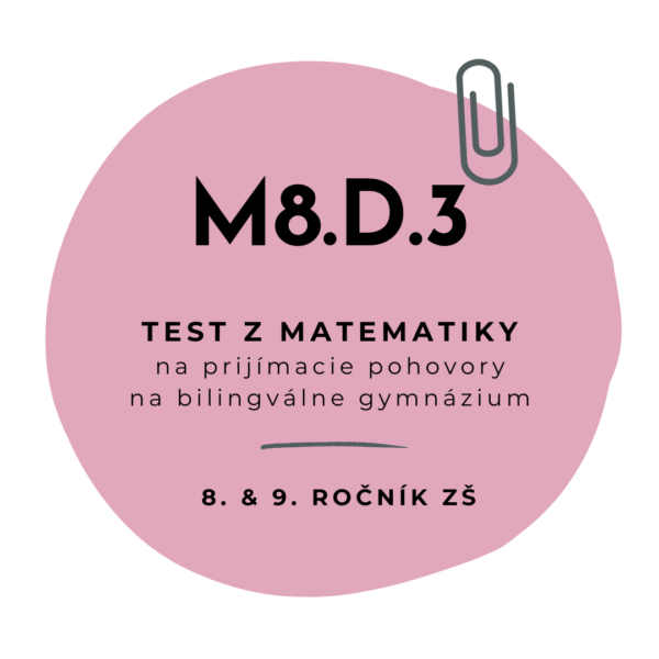 Test z matematiky M8.D.3
