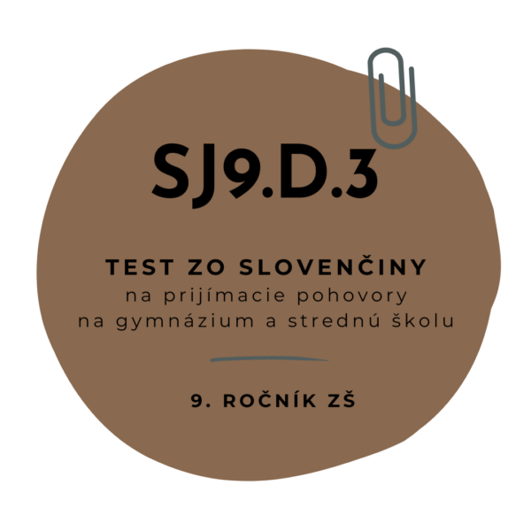Test zo slovenčiny SJ9.D.3