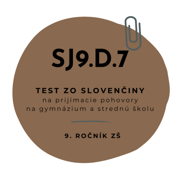 Test zo slovenčiny SJ9.D.7