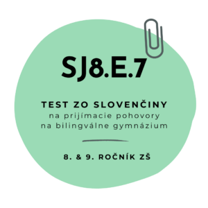 Test zo slovenčiny SJ8.E.7