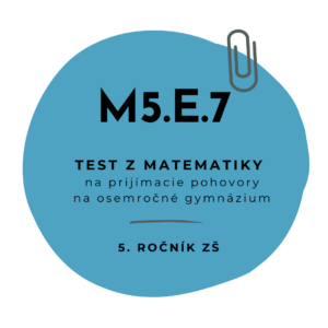 Test z matematiky M5.E.7